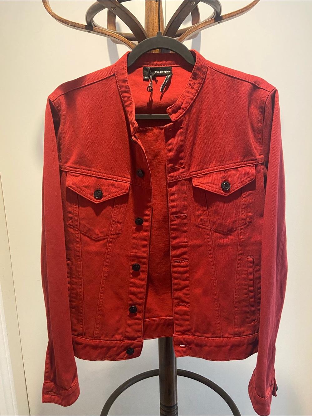The Kooples Deep Red Jean Jacket